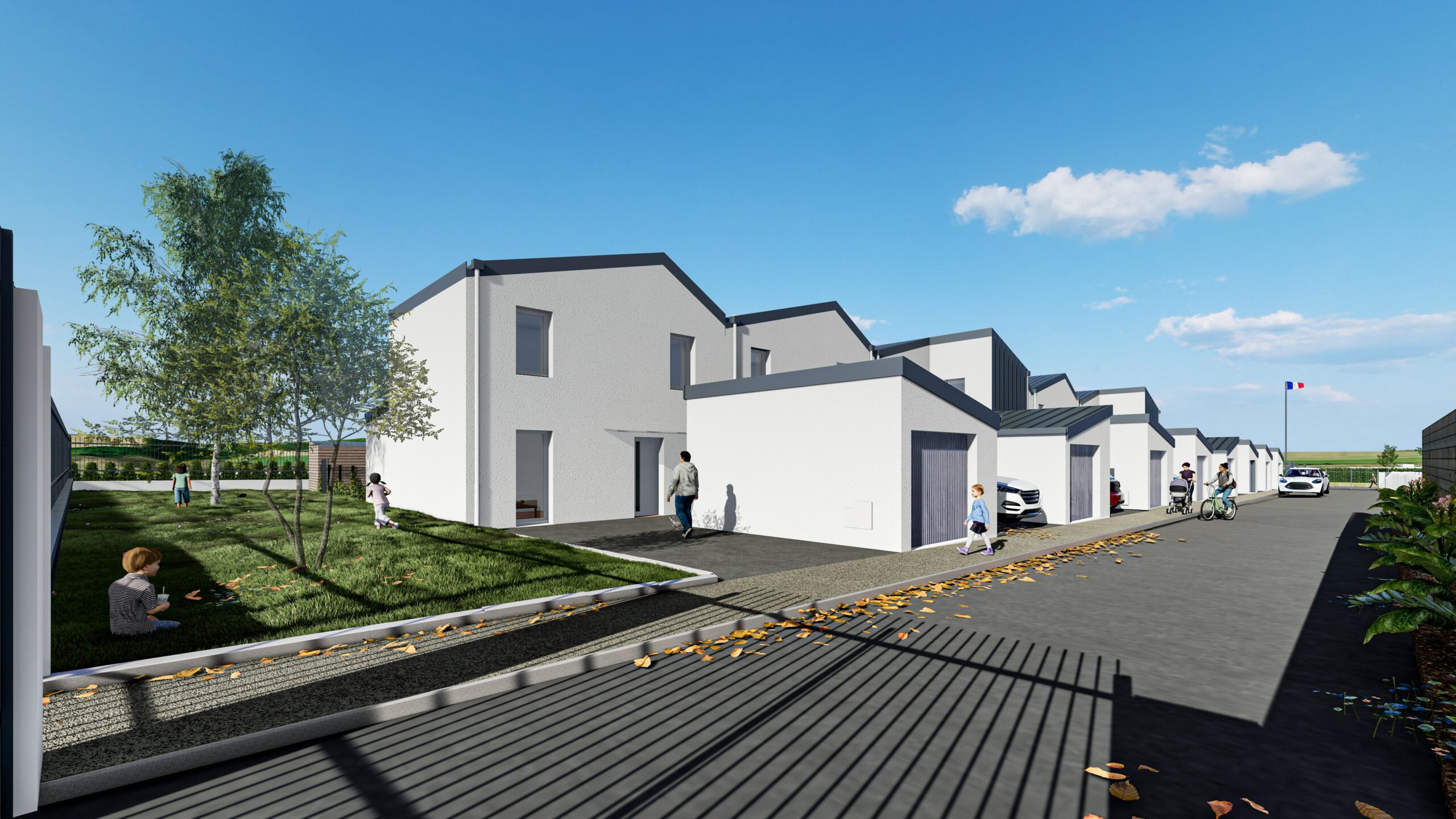 Logements 3D Gendarmerie et logements - Le Hom