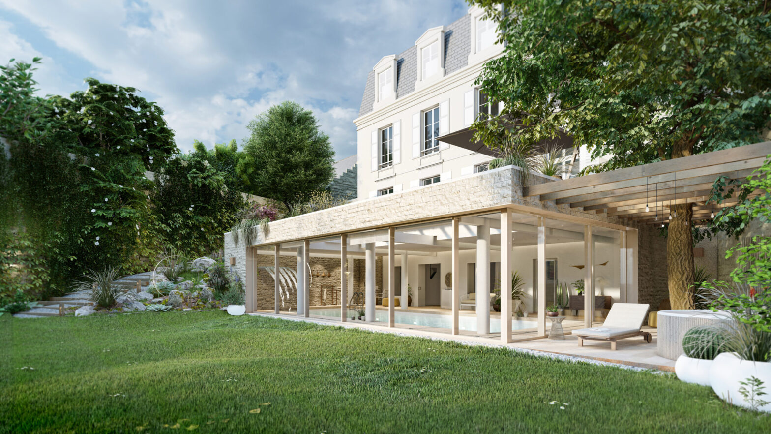 Extension d'une maison individuelle Caen - Façade sud sous autre angle