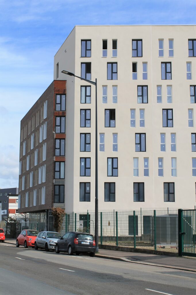 Résidence Étudiante "Les Docks Vauban" - Quai en Seine - Le Havre - Vue depuis ouest de la rue Laffitte