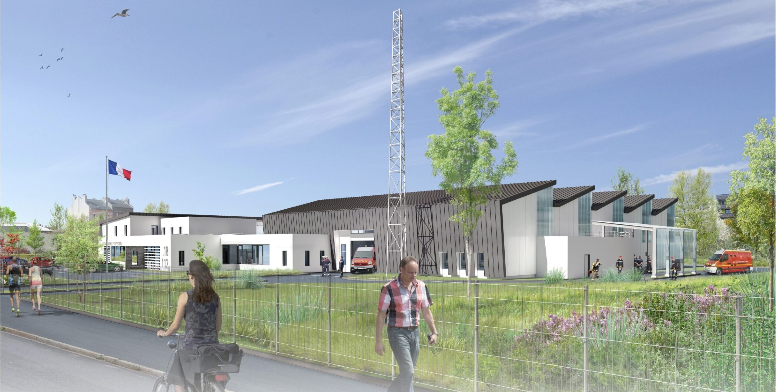Caserne Pompiers CIS - Le Havre - Remise extérieure