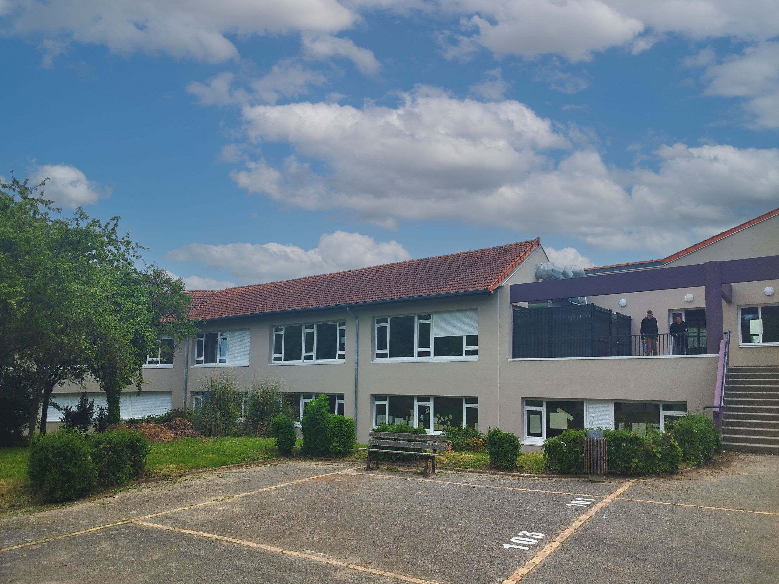 Collège Boris Vian - Mézidon-Vallée d'Auge - Vue sur salles de classes